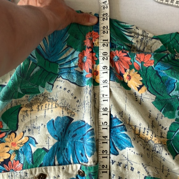 Addition-Elle Vintage Tropical Print Cotton Romper (20W) - Picture 12 of 15